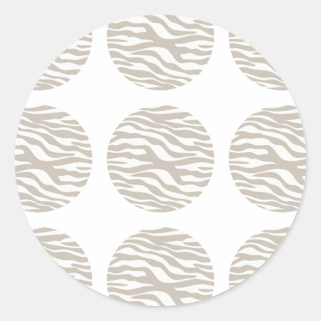 Zebra Print Polka Dots Stickers (Front)