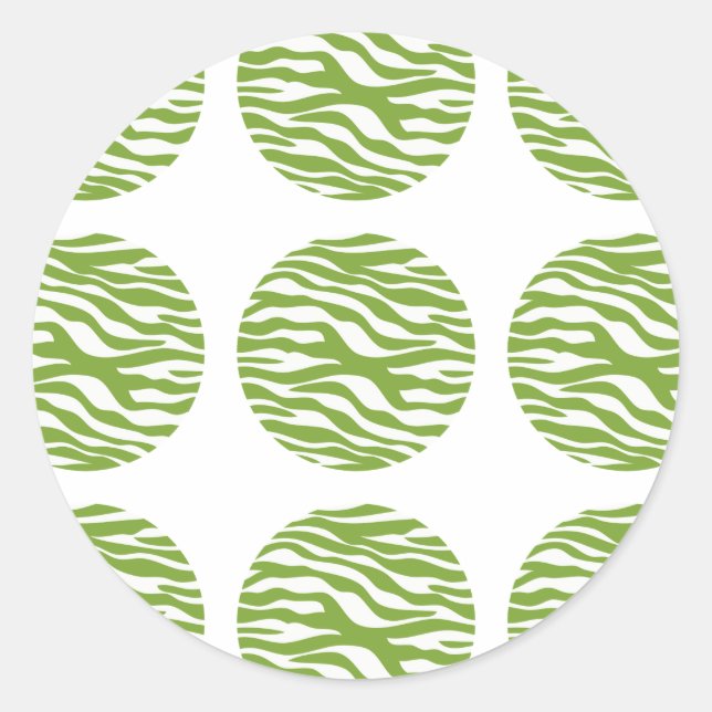 Zebra Print Polka Dots Stickers (Front)
