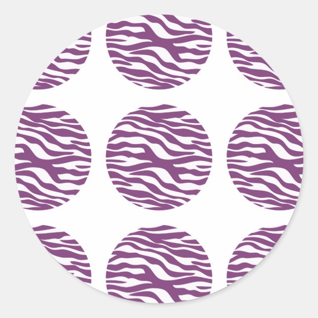 Zebra Print Polka Dots Stickers (Front)