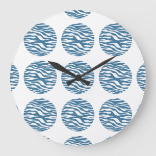 Zebra Print Polka Dots Wall Clock
