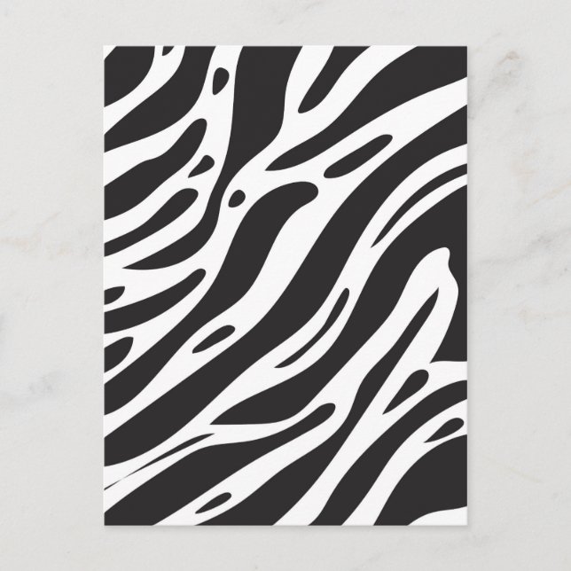 Zebra print postcard (Front)