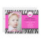 Zebra Print Princess Photo BIrthday Invitations