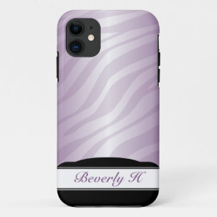 Zebra Print Purple Fusion Custom iPhone 5 Case