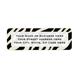 Zebra Print Return Address Labels