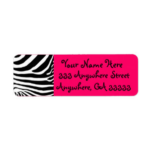 Zebra print return address labels