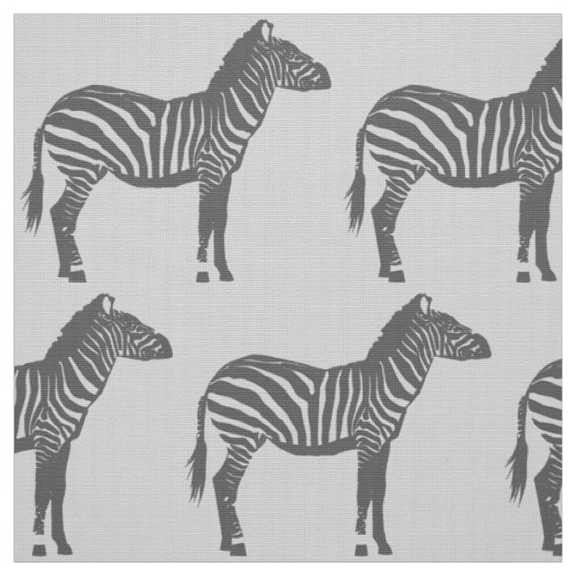 Zebra Print - Shades of Grey / Grey Fabric (Swatch)