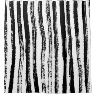 Zebra print shower curtain