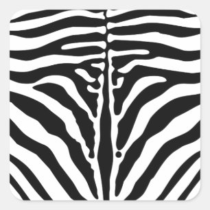 Zebra print square sticker