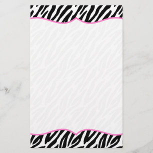 Zebra Print Stationery