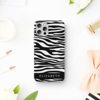 Zebra Print, Stripes, Black And White, Your Name