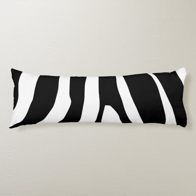Zebra Print Stripes Pattern Body Cushion (Front)