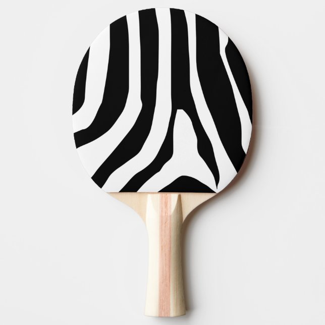 Zebra Print Stripes Pattern Ping Pong Paddle (Front)