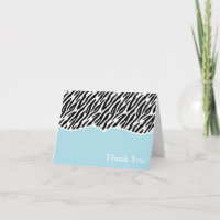 Zebra Print Thank You Cards