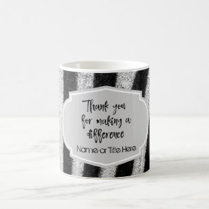 Zebra Print: Thank You for making a difference Coffee Mug