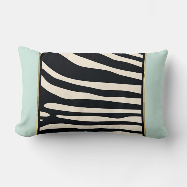 Zebra print throw lumbar cushion (Front)