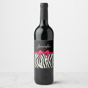 Zebra Print Wine Label