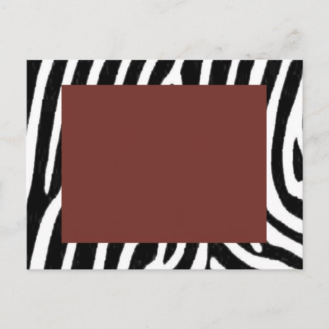 zebra print with red centre postcard (Front)