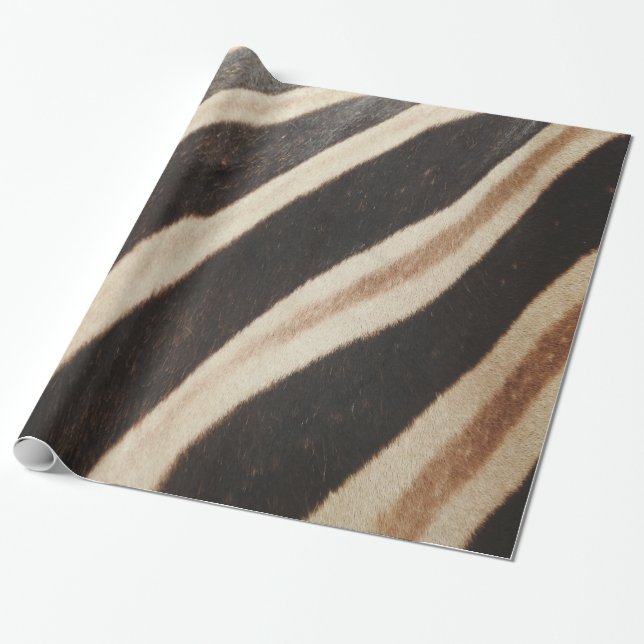 Zebra Print Wrapping Paper (Unrolled)