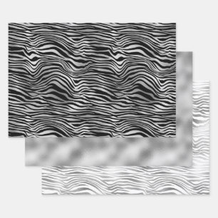 Zebra Print Wrapping Paper Sheet