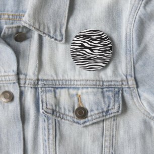 Zebra Print, Zebra Stripes, Black And White 6 Cm Round Badge