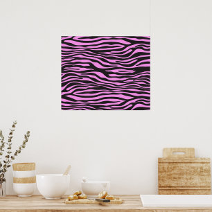 Zebra Print, Zebra Stripes, Pink Zebra, Jungle Poster