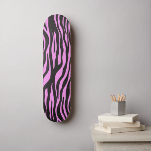 Zebra Print, Zebra Stripes, Pink Zebra, Jungle Skateboard