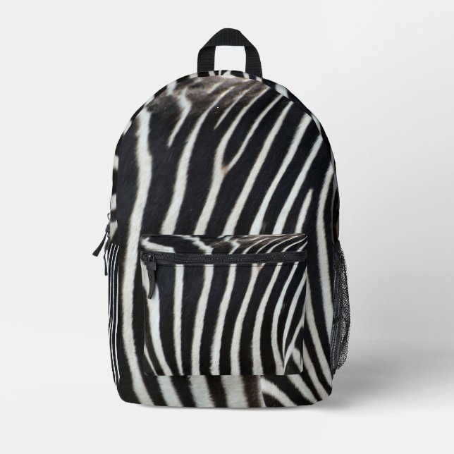 Zebra  printed backpack (Front)
