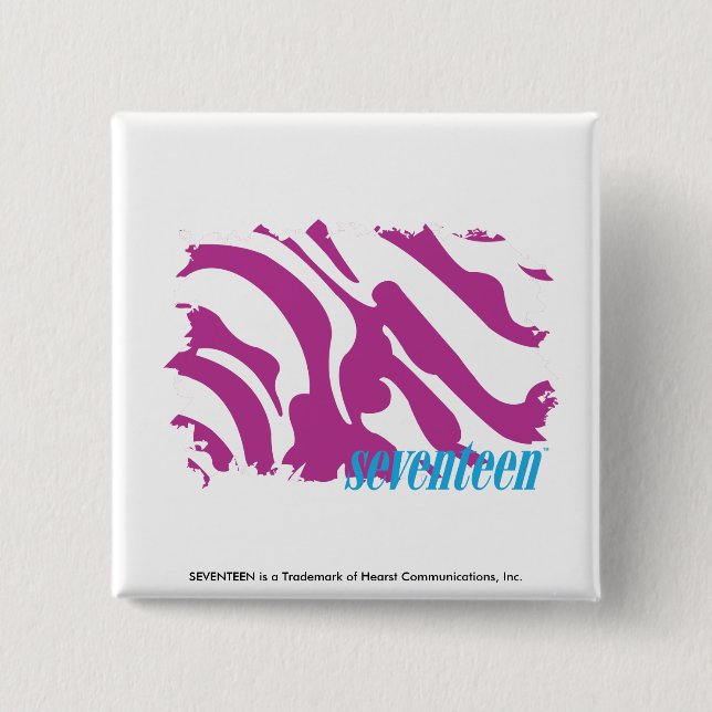 Zebra Purple 3 15 Cm Square Badge (Front)