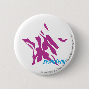 Zebra Purple 4 6 Cm Round Badge