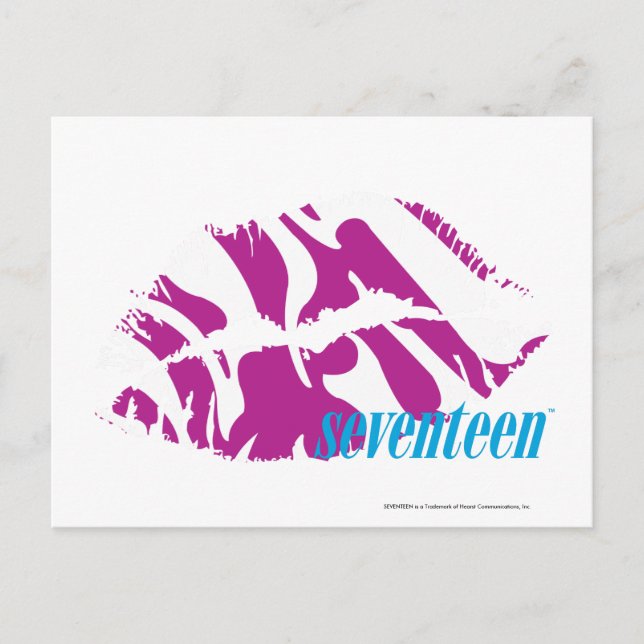 Zebra Purple Postcard (Front)