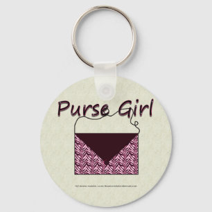 Zebra Purse Girl Keychain