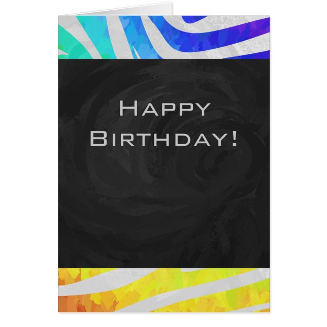 Zebra Rainbow and White Print (Front)