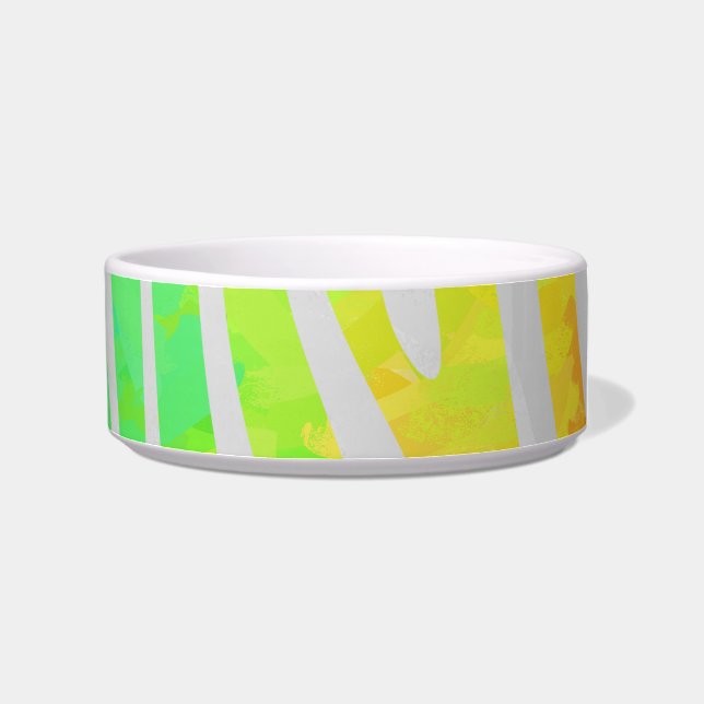Zebra Rainbow and White Print Bowl (Right)