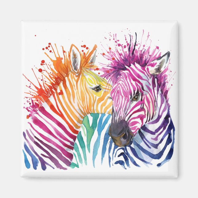 Zebra Rainbow Magnet (Front)