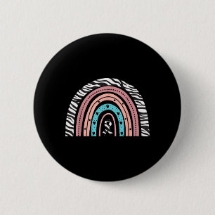 Zebra Rainbow Neuroendocrine Cancer Carcinomas 6 Cm Round Badge