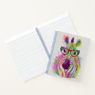 Zebra Rainbow Splash Notebook