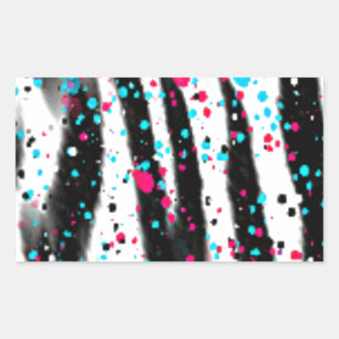 Zebra Rectangular Sticker