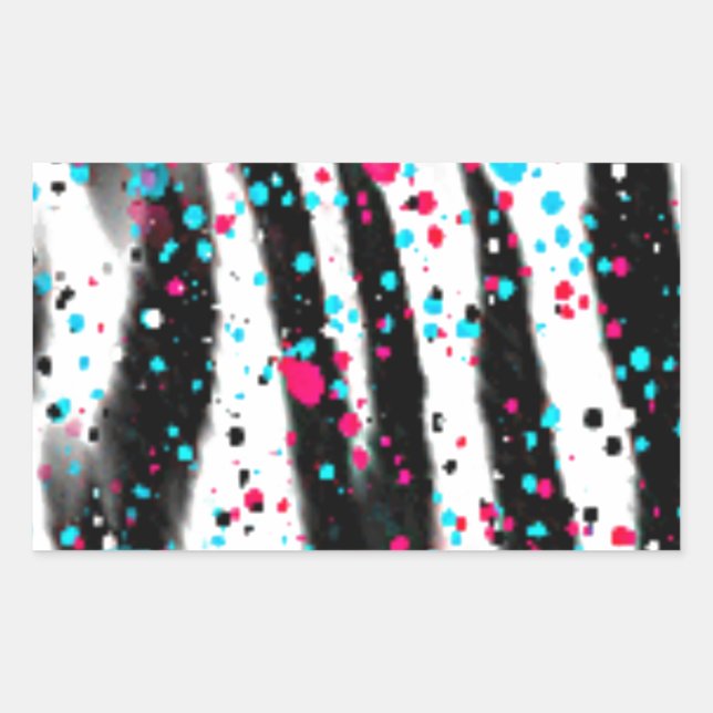 Zebra Rectangular Sticker (Front)
