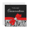 Zebra Red Bow Diamond Quinceanera Invitations