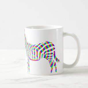Zebra Red Silhouette Mug or Travel Mug
