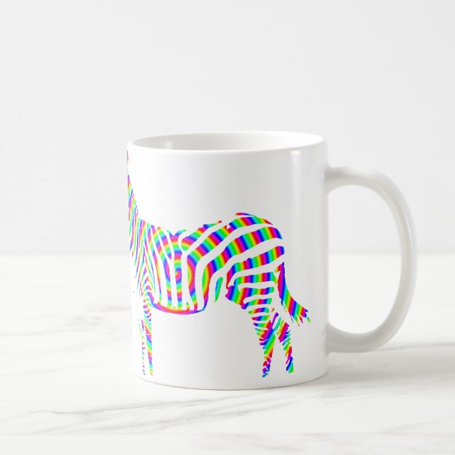 Zebra Red Silhouette Mug or Travel Mug (Right)