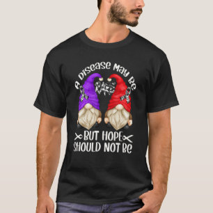 Zebra Ribbon Awareness Gnome Support Rare Awarenes T-Shirt