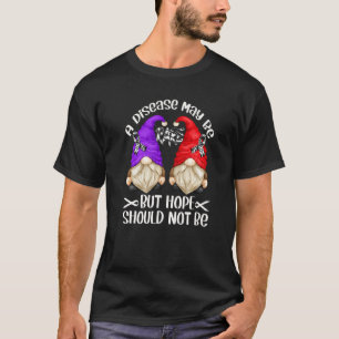 Zebra Ribbon Awareness Gnome Support Rare Awarenes T-Shirt