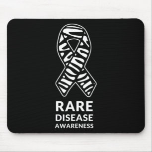 Zebra Ribbon Awareness Rare Disease Minimalist T-S Mouse Pad