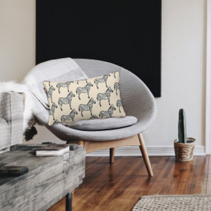 Zebra Safari Animal Painting Print Lumbar Cushion