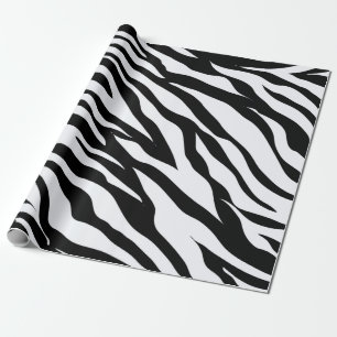 Zebra Safari Animal Stripes Pattern Wrapping Paper