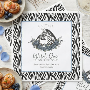 Zebra Safari Baby Shower Little Wild One Party Napkin