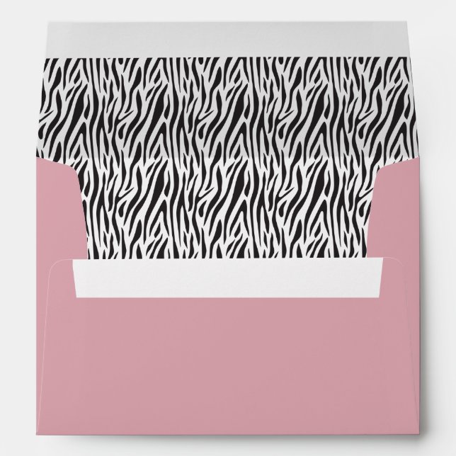 Zebra Safari Baby Shower Party Envelope (Back (Bottom))