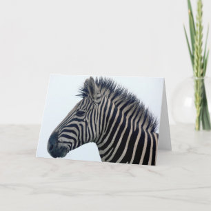 Zebra Safari Cute African Classy Stripes Card