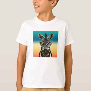 Zebra Safari Zebra with Shades Cool Zoo Animal T-Shirt